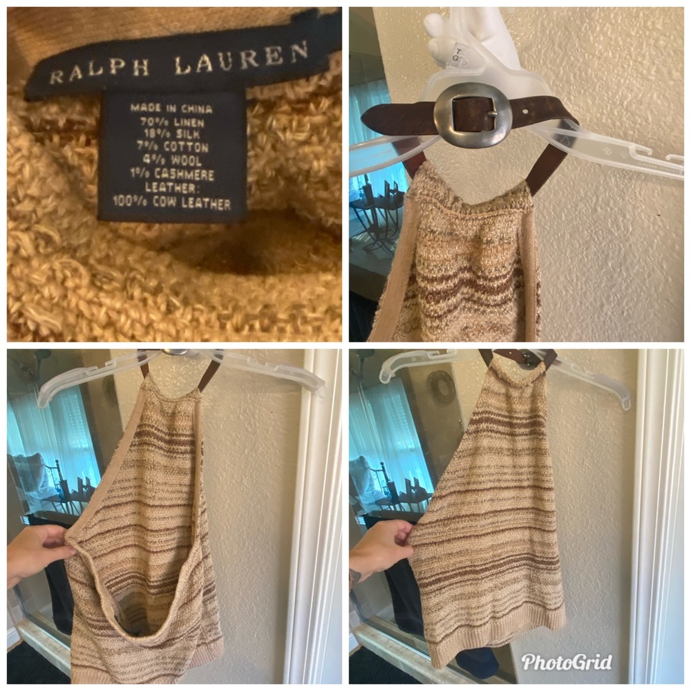 Ralph Lauren leather strap detail
